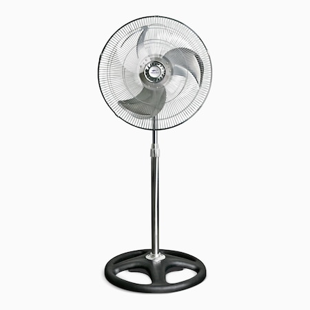 Proaira 18-inch High Velocity Industrial Pedestal Fan, 3 Speed Control, Black PFHV18B